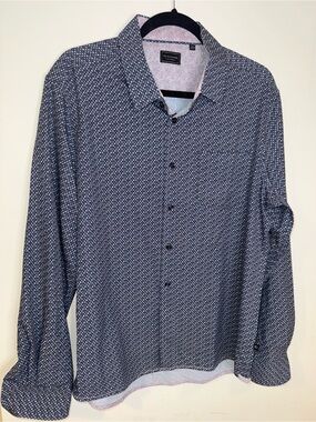 7 Diamonds 4-Way Stretch Geometric Shirt — Men’s L